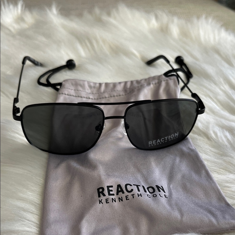 Kenneth Cole Reaction Dark Aviator Sunglasses
